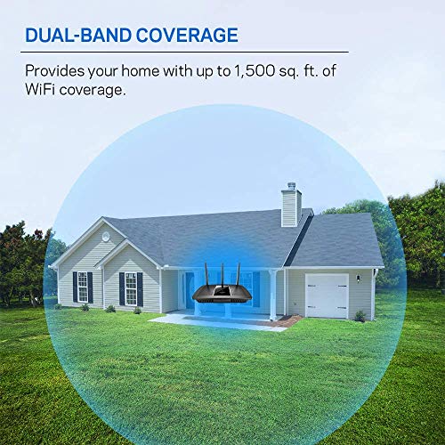 EA7300 Max-Stream: AC1750 Dual-Band Wi-Fi Router, Gigabit Ethernet Ports, 1,500 square-foot Range, 10 Devices, MU-MIMO (Black)