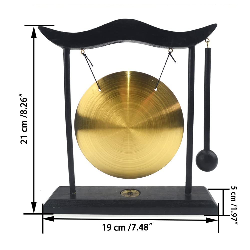 Brass Feng Shui Gong Desktop Zen Art Home Decor Housewarming Blessing Gift