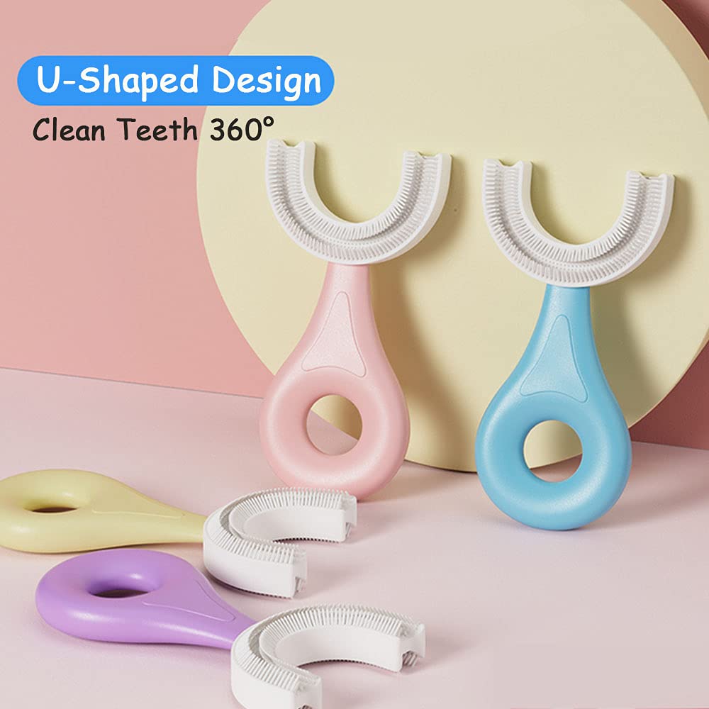 U-Shaped Manual Toothbrush with Food Grade Silicone Bru