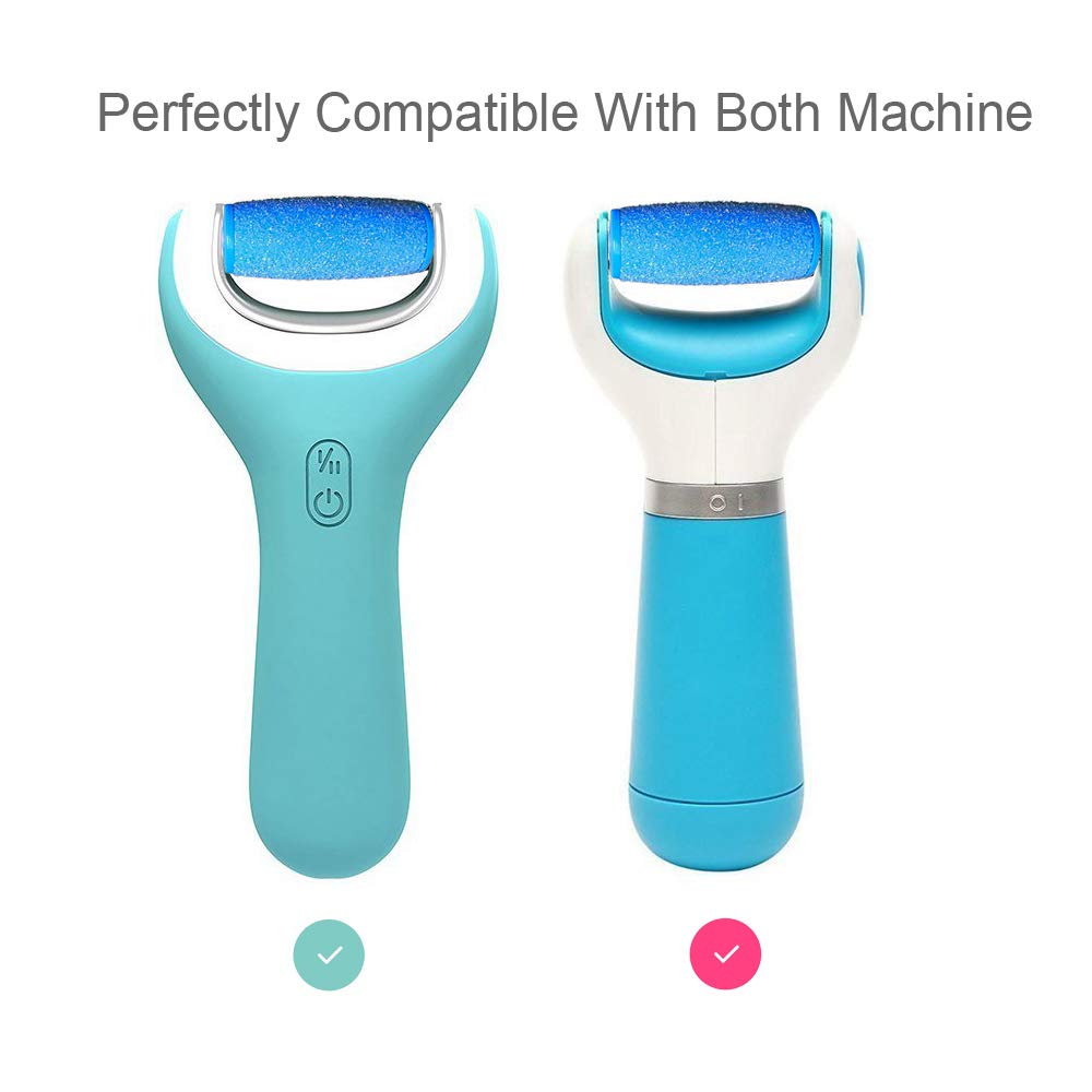 5 Pack Blue Extra Coarse Replacement Rollers Compatible with Amope Pedi Refills Wet Dry Electronic Perfect Foot File Pedi Refills Include a Clean Brush