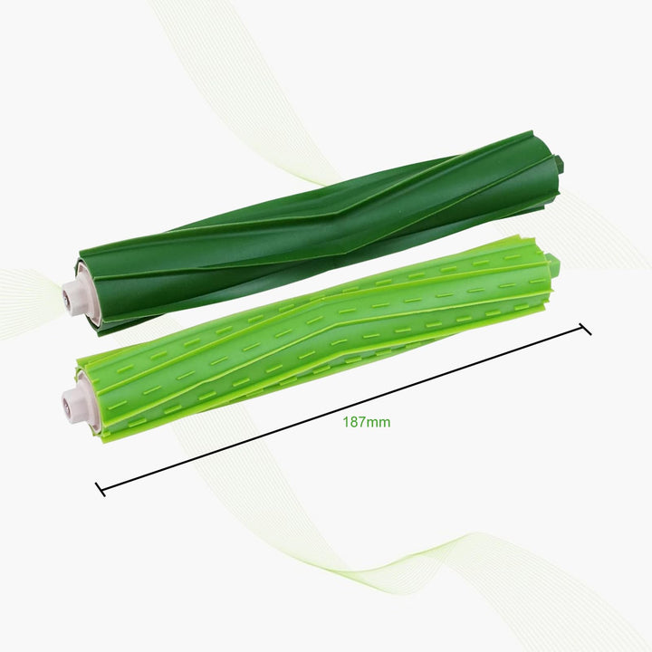 Fuyoda 2 Set Replacement Parts Roller Brushes Compatible for iRobot Roomba E&amp;I Series J7 J7+ i7 i7+ i3 i4 i6 i6+ i8 i8+Plus E5 E6 E7 Vacuum Cleaner Replacement Parts Accessory, Rubber Brush