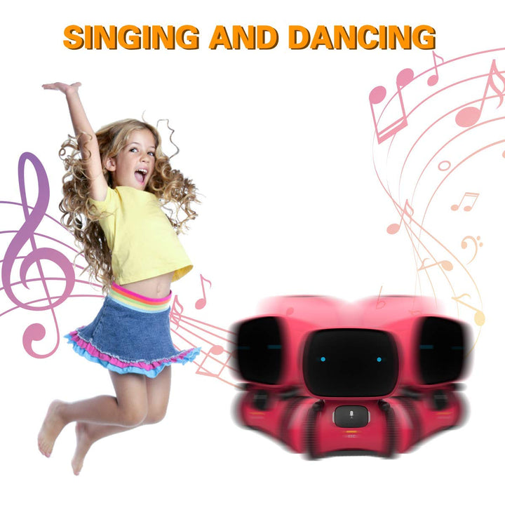 Kids Robot Toys for Girls and Boys, Voice Control and Touch Sensor Interactive Smart Talking Robots Intelligent Partner and Teacher with Singing, Dancing, Repeating, Toy Gifts for Kid Age 3 and Up