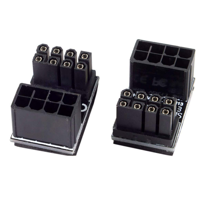 cablecc ATX 8Pin Female to 8pin Male 180 Degree AngledP
