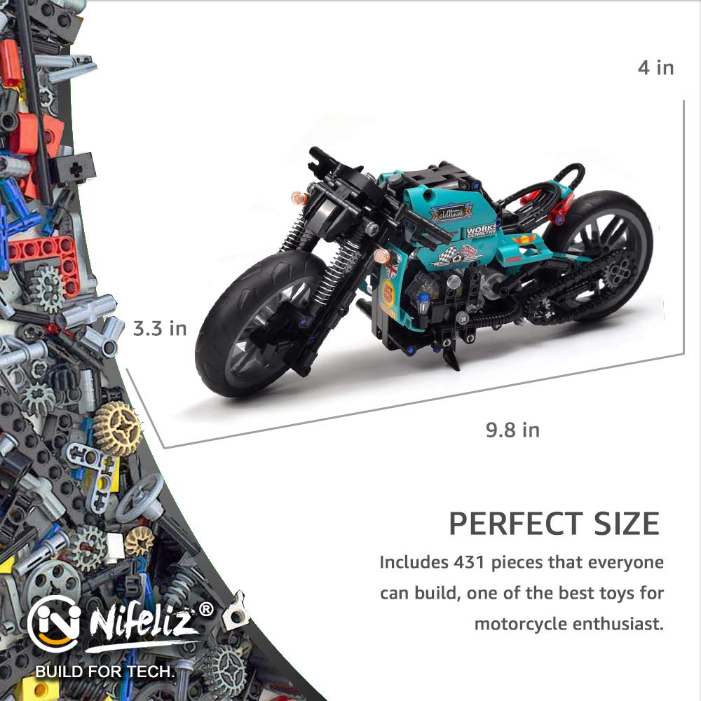 Cafe Racer Motorcycle Building Kit (431 Pieces)