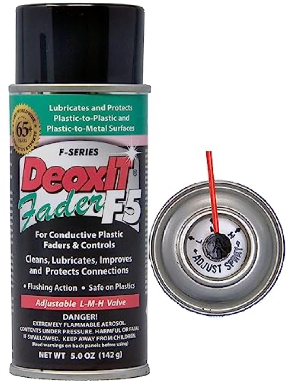 DeoxIT D5S6 Contact Cleaner and F5S-H6 FaderLube, 2-Pack - Cleans, Improves Conductivity, Lubricates &amp; Protects Electrical Contacts - 5 oz each