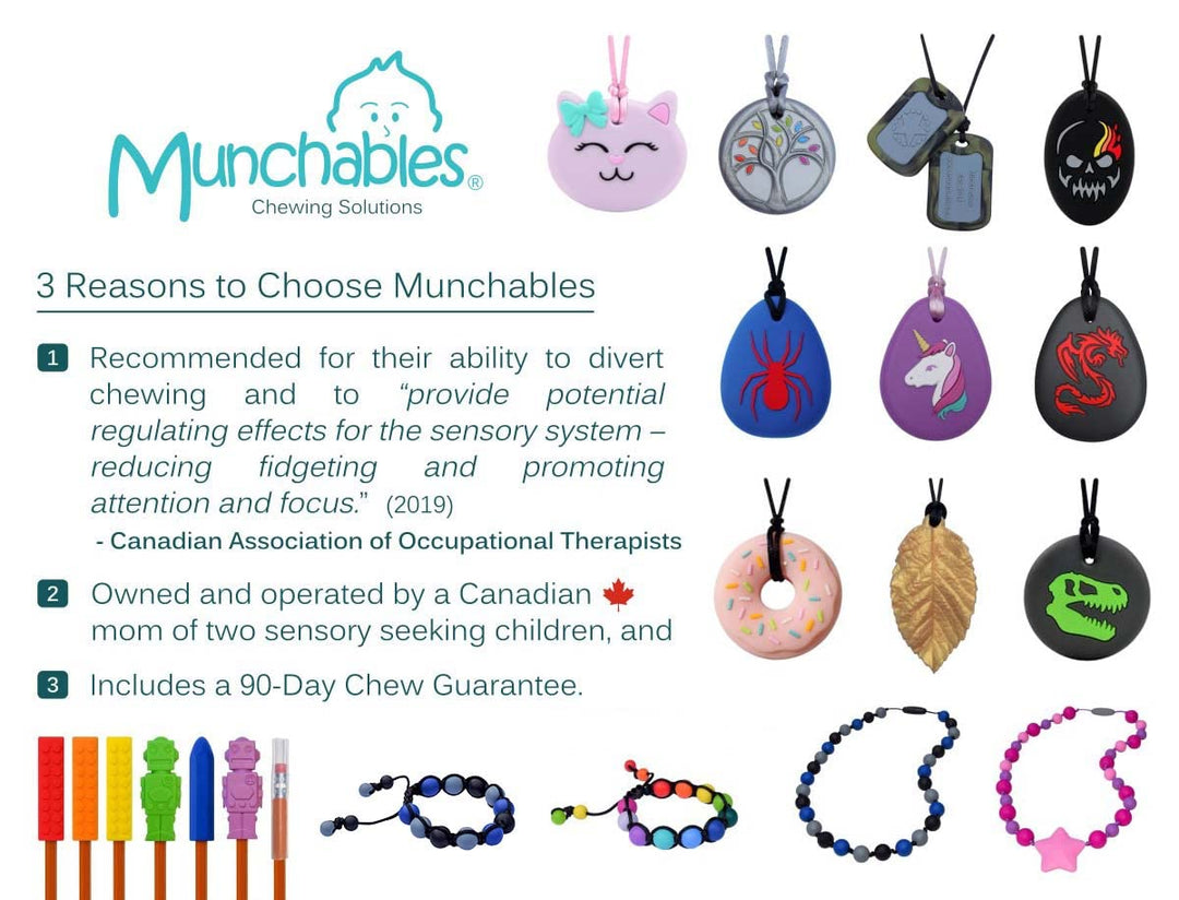 Chewable Pencil Toppers - Discreet Sensory Chewy Tubes 