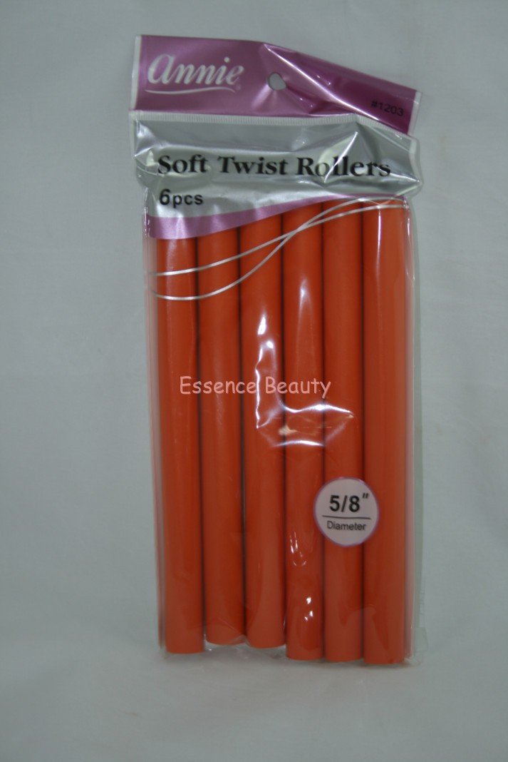 01203 Soft Twist Rollers, Orange, 6 Count