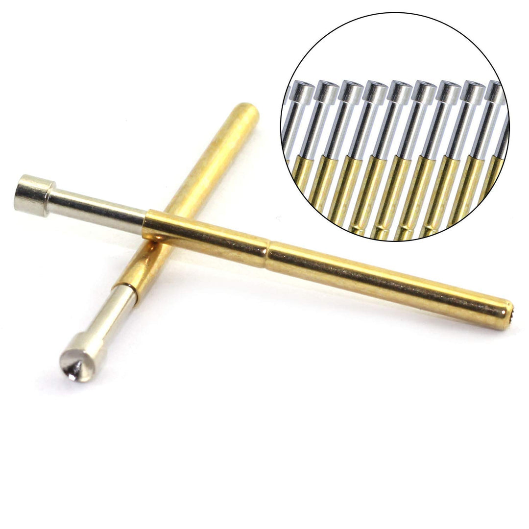 15pcs P75-E2 Spring Test Probe Pogo Pin Test Tools Dia 1.3mm Conical Head 1.02mm Thimble Length 16.5mm PCB Testing Pin Spring Contact Probe