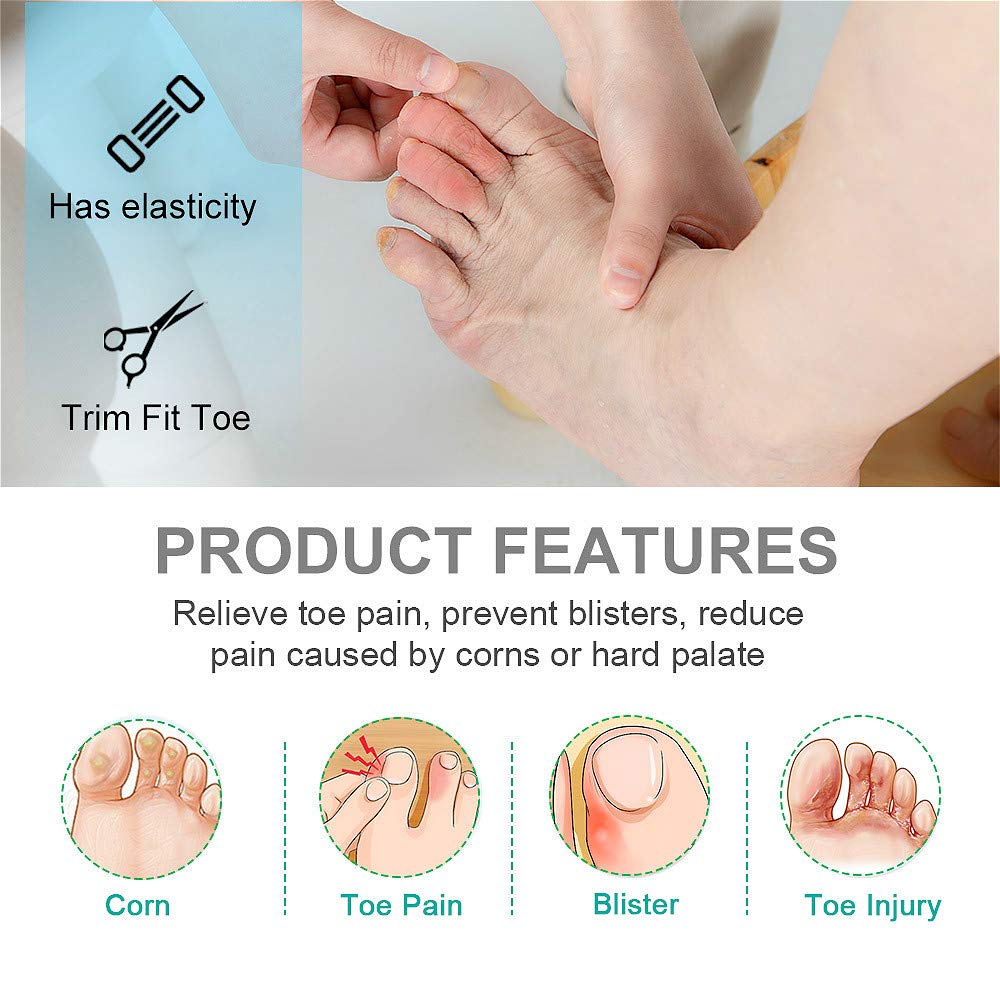 SMFHealth Toe Sleeves,Toe Protectors for Bunions,Sore C