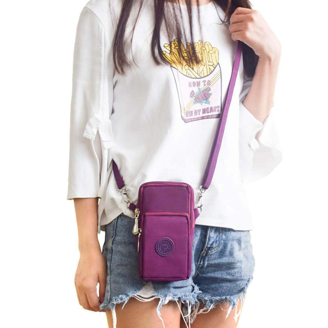 Waterproof Nylon Cute Crossbody Cell Phone Purse Smartphone Wallet Bag for Women Teen Girls