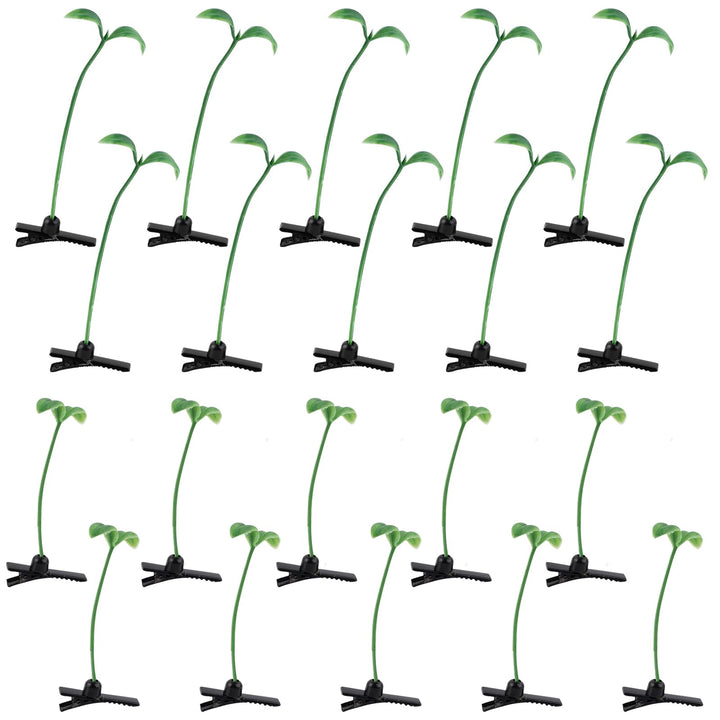 AUEAR, 20 Pack Plant Bean Sprout Hair Clips Hairpin Barrette Headwear Hair Accessories