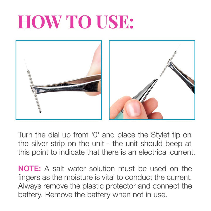 Non-Laser Electrolysis Replacement Tips for Face &amp; Body, Pack of 2