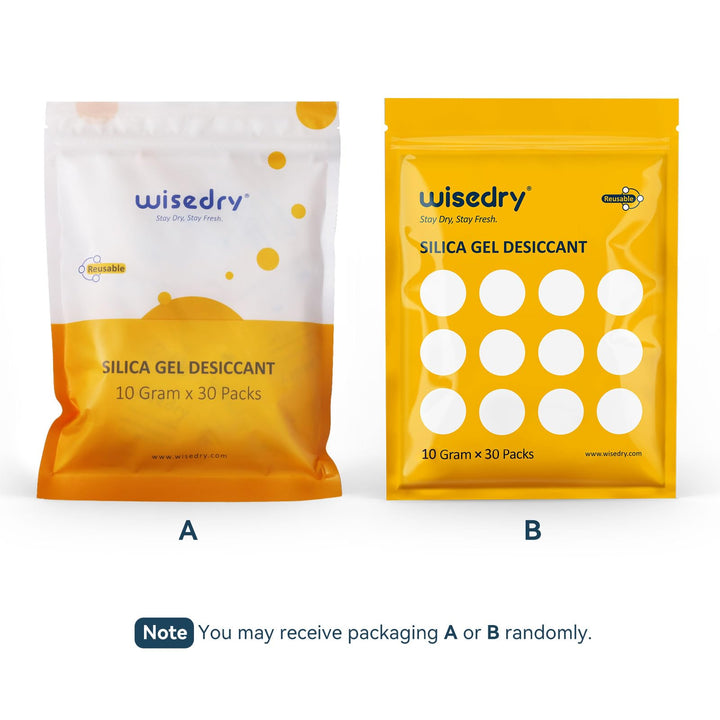wisedry 10 Gram [30 Packs] Silica Gel Desiccant Packets