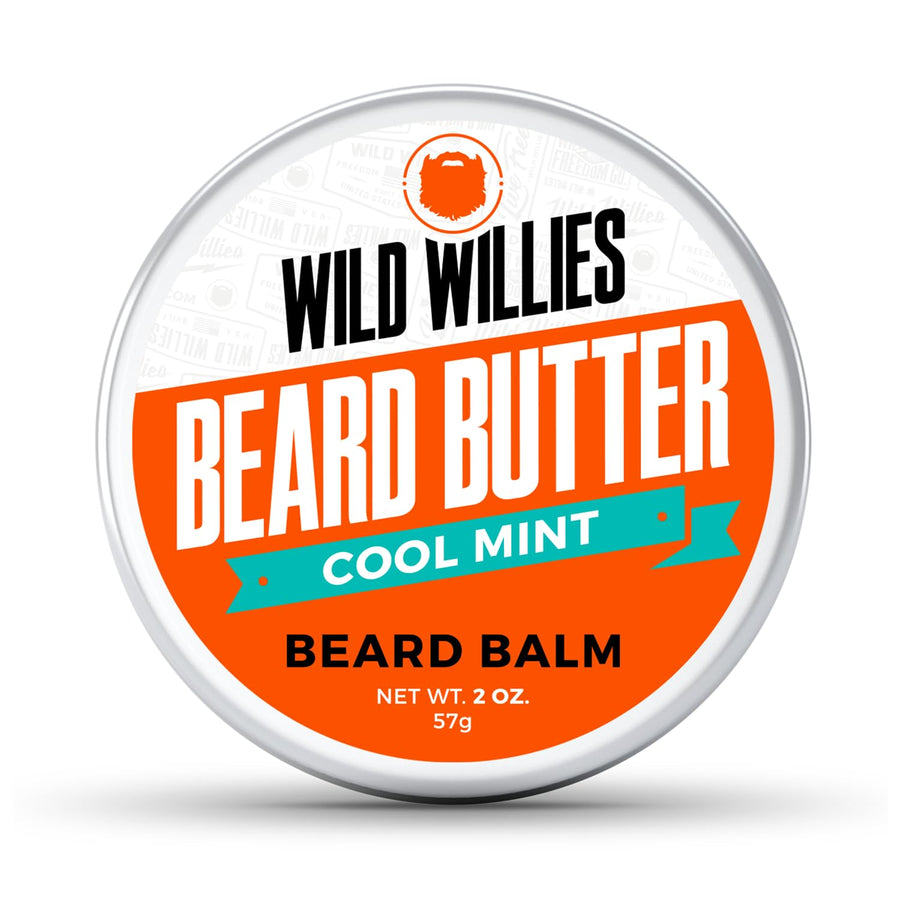 Beard Balm Conditioner For Men -Wild Willie's Beard Butter-Amazing Beard Balm with 13 Natural Locally Sourced Ingredients to Condition and Treat Your Beard or Mustache At the Same Time. Cool Mint 2oz