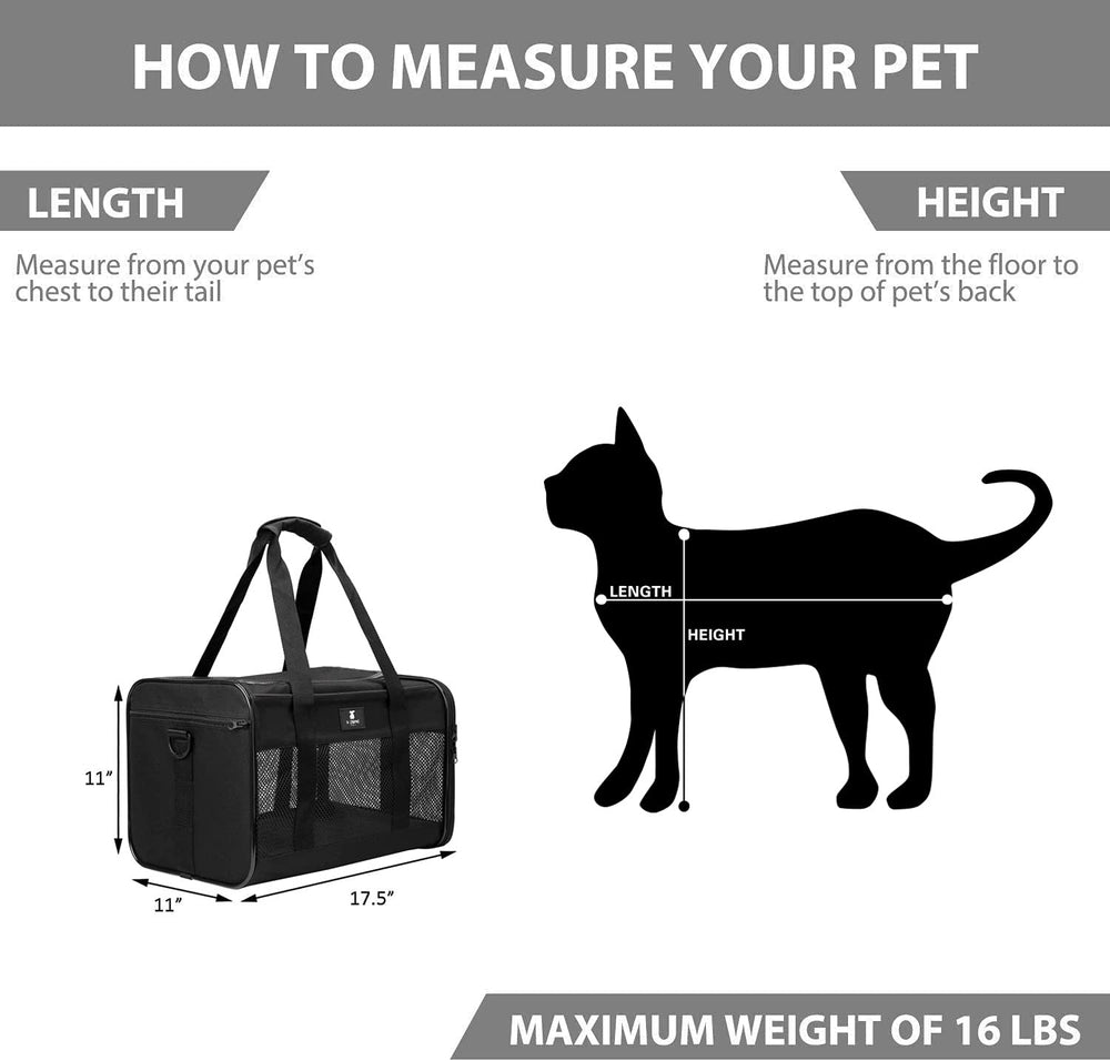 Cat Carrier Pet Carrier Portable Kitten Carrier for Small Medium Cats Under 25 Lbs,Cat Carrying Case with Removable Fleece Pad,Airline Approved Soft Sided Pet Travel Carrier