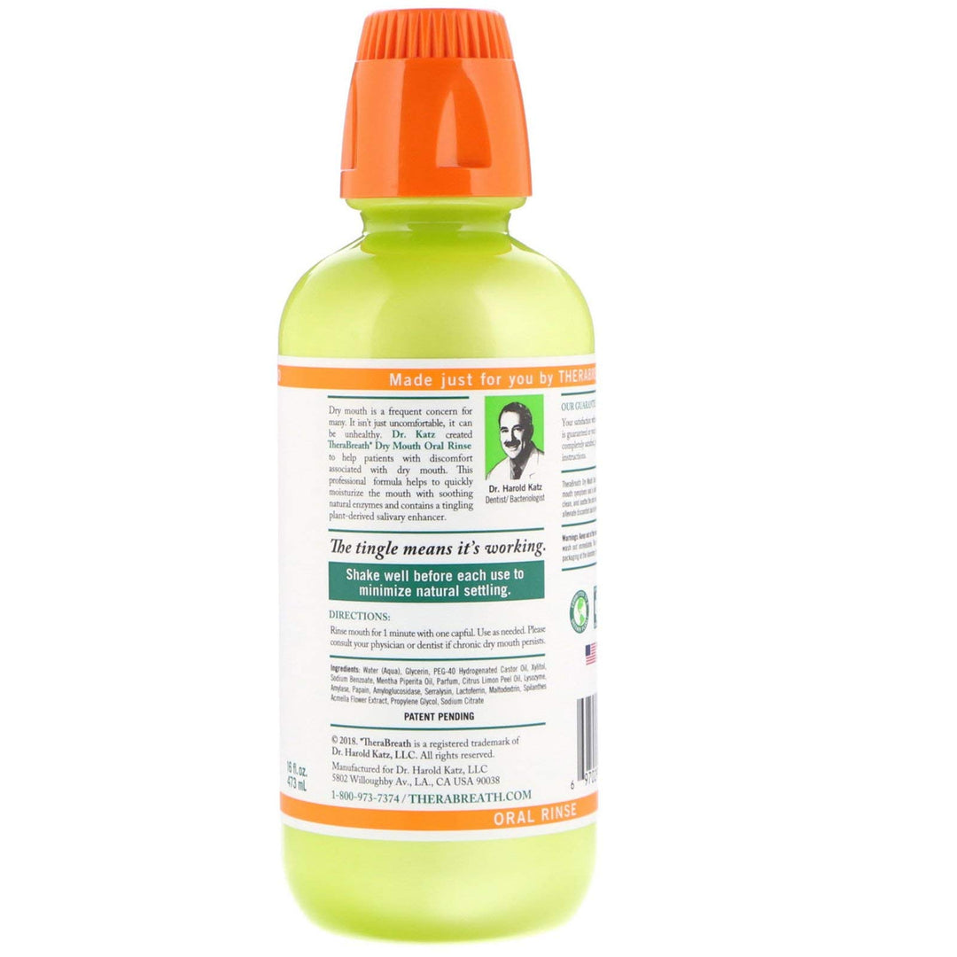 Therabreath Dry Mouth Oral Rinse Tingling Mint 16 Fl Oz 473 Ml