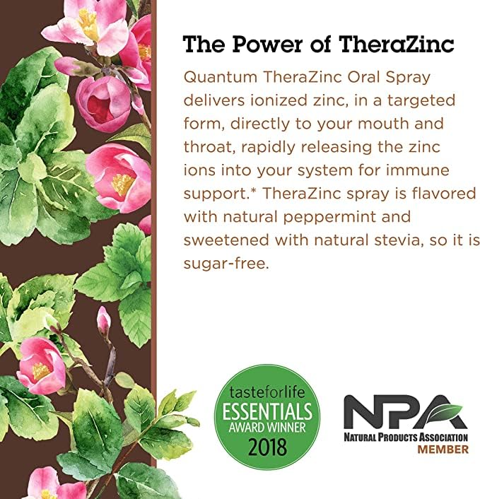 Quantum Health TheraZinc Oral Spray, Zinc Immune Suppor