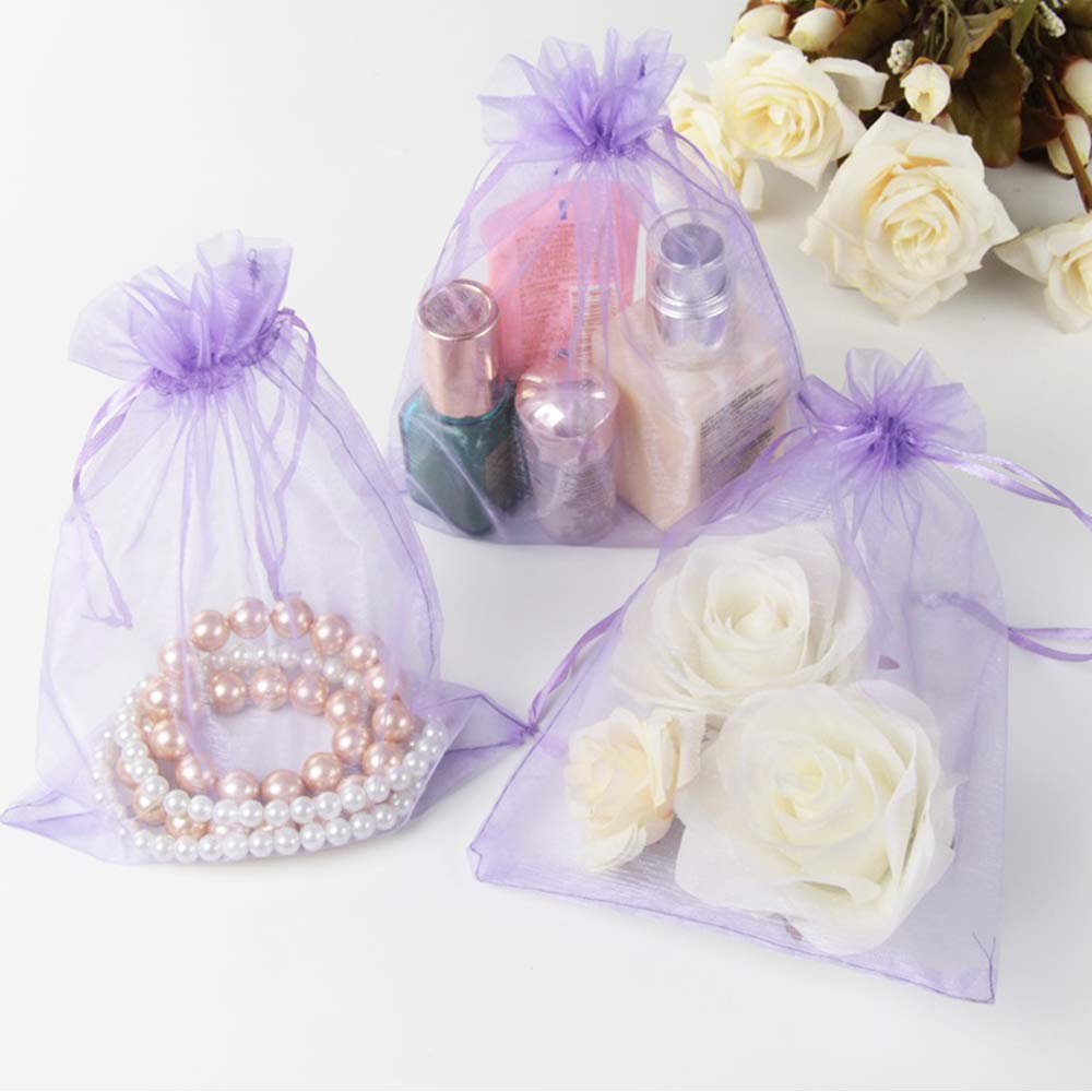 Wudygirl 100pcs 3.9 by 4.7 inches Organza Bags Drawstri