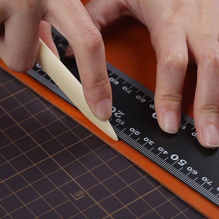 Lvcky Paper Creaser Set Bone Folder Scorer Crease Marker for Paper Crafts, Card Making, Office Supplies and Handmade Books Bookbinding, 2 Pieces