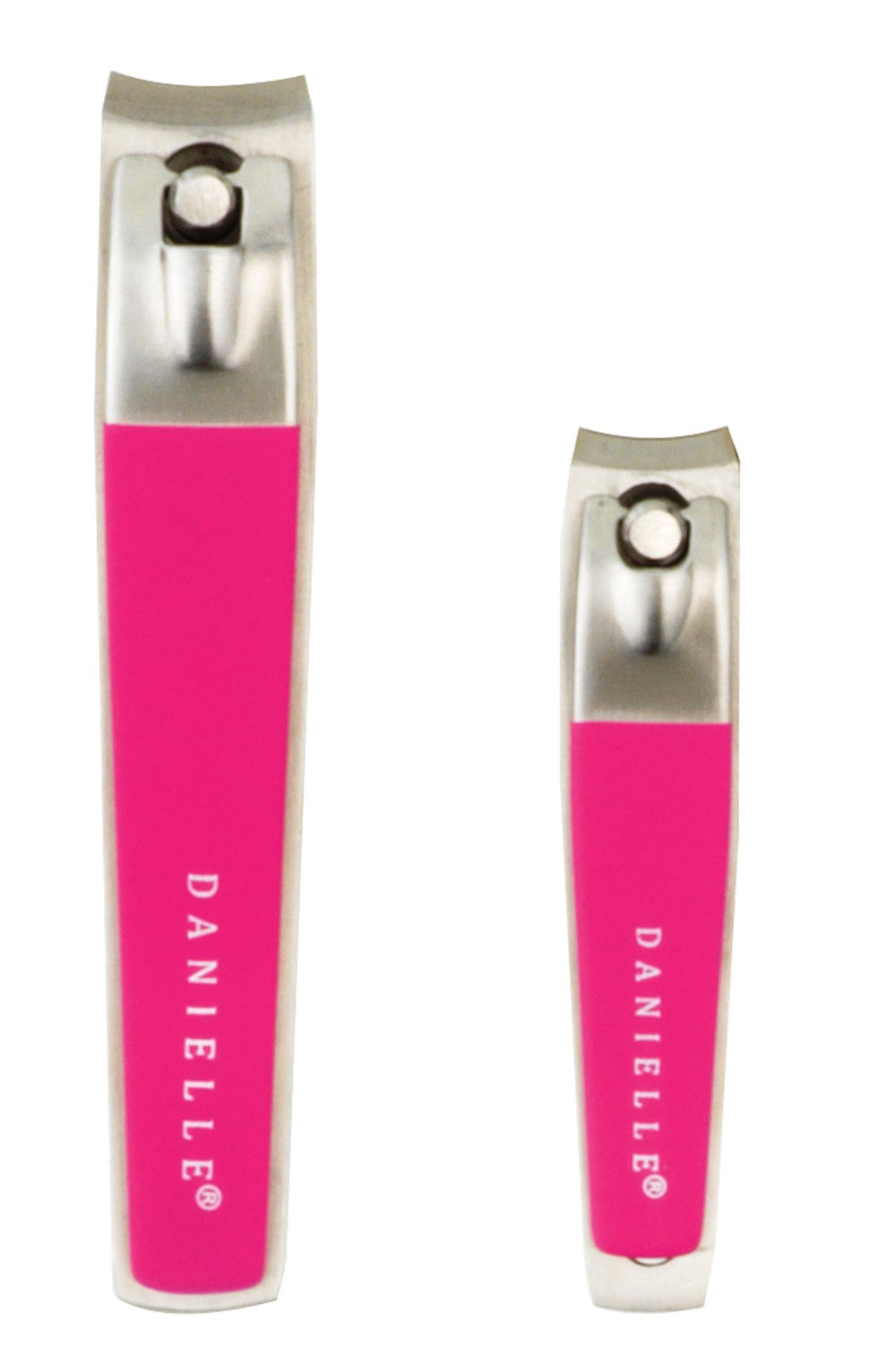 Danielle Creations Soft Touch Stainless Steel Duo Nail Clippers Set, Pink