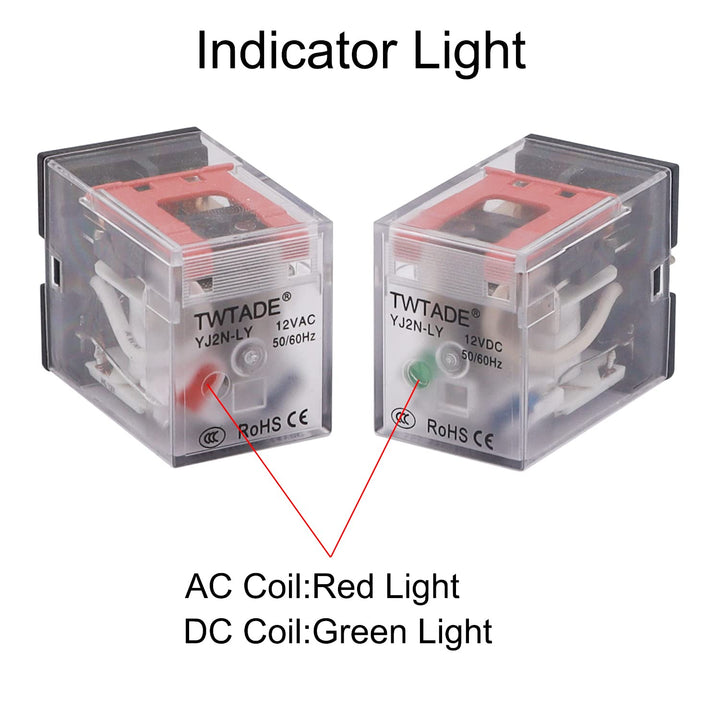 TWTADE/AC 220V Electromagnetic Power Coil Relay 10A 8 P