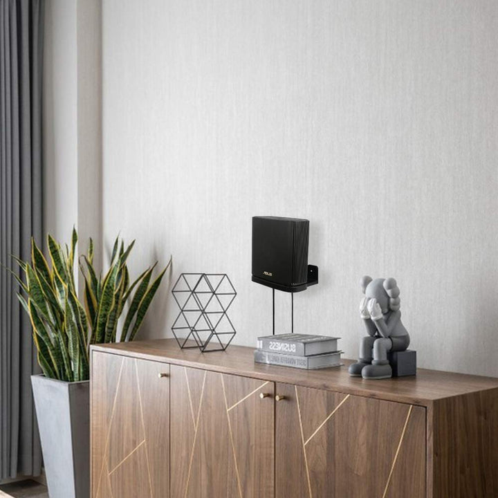 Wall Mount Holder for ASUS ZenWiFi AX AC (XT8 CT8 XT9) Whole-Home Tri-Band Mesh System WiFi 6 System Wall Bracket Hanger Stand Compatible with ASUS ZenWiFi AX AC (Black 2Pack)