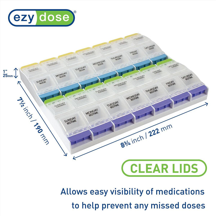 Ezy Dose Xl Push Button Medtime Planner - 7 Day, 4 Times Per Day