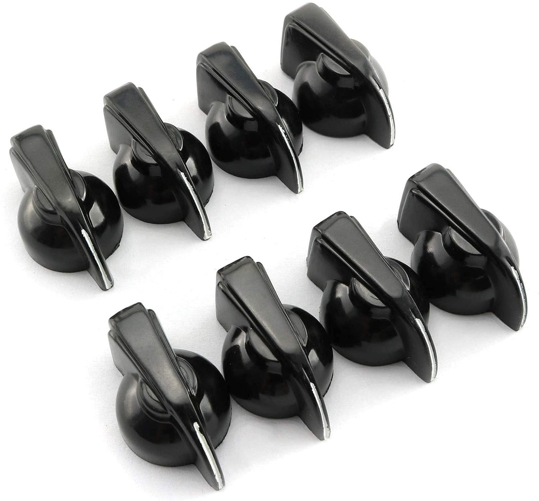 Chicken Head Knob 8PCS Black Vintage Guitar Amplifier Potentiometer Knob with Set Screw