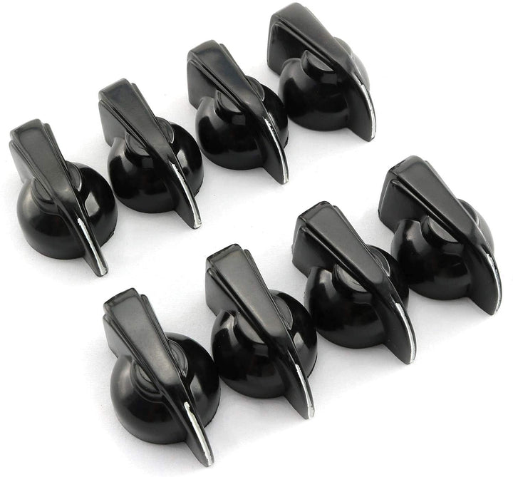 Chicken Head Knob 8PCS Black Vintage Guitar Amplifier Potentiometer Knob with Set Screw