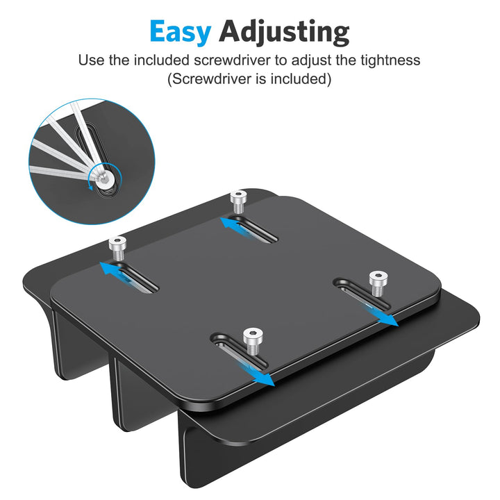 [Updated Dock Version Vertical Laptop Stand, Double Desktop Stand Holder with Adjustable Dock (Up to 17.3 inch), Fits All MacBook/Surface/Samsung/HP/Dell/Chrome Book (Black)
