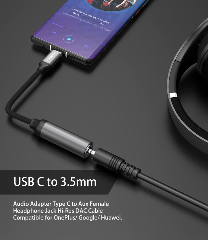 Eanetf USB C to 3.5mm Audio Adapter Type C Female Headp