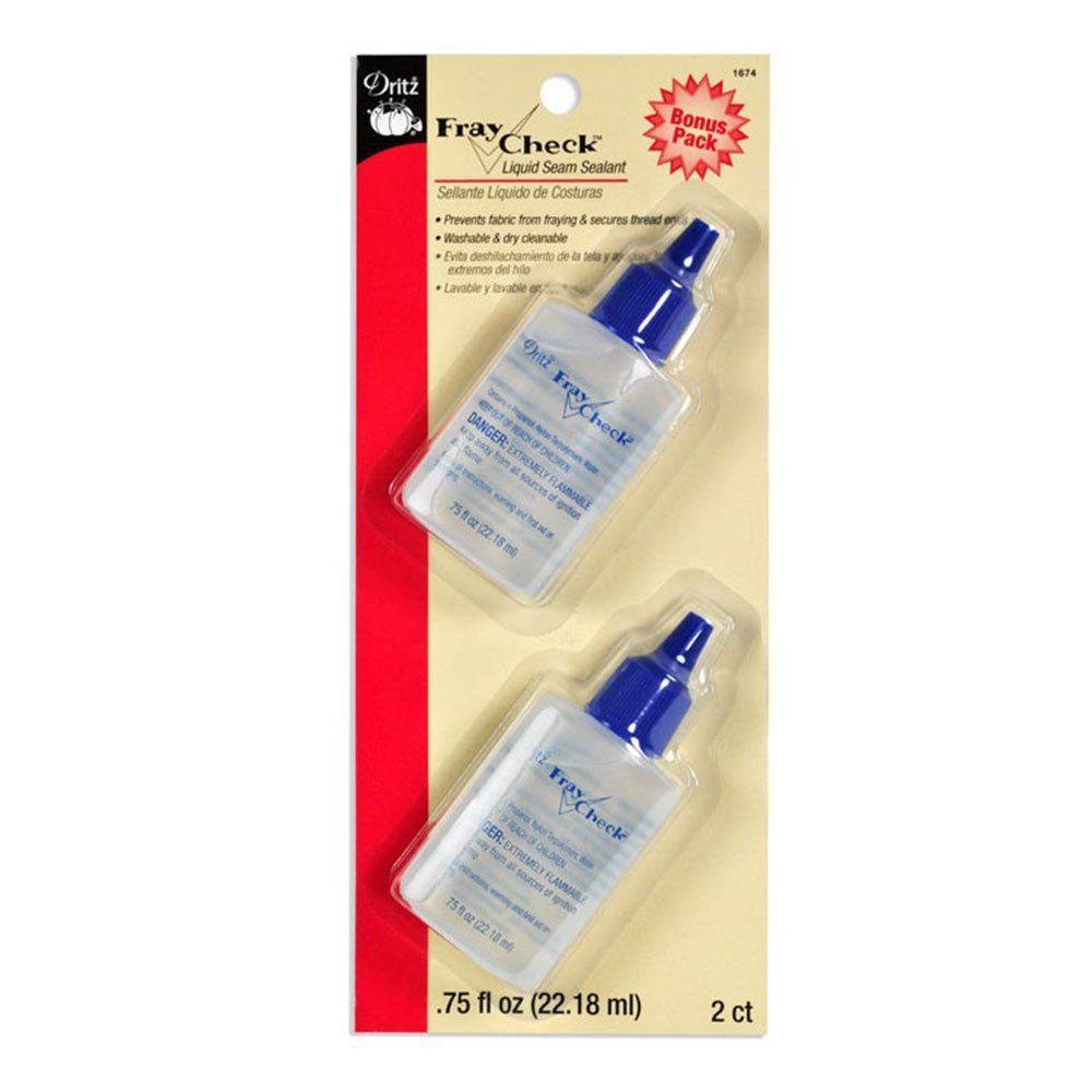Fray Check Liquid Seam Sealant Glue Bonus Value Pack - 2 Bottles 3/4 Oz