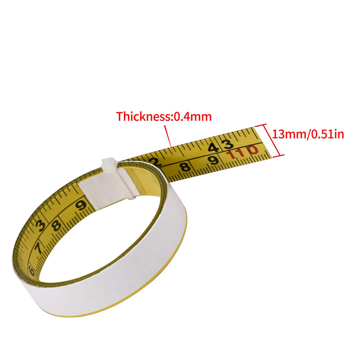 Standard Measure Tape with Adhesive Backing Self-Adhesive Scale with Adhesive Tape (Left-Right Reading)1 Meter