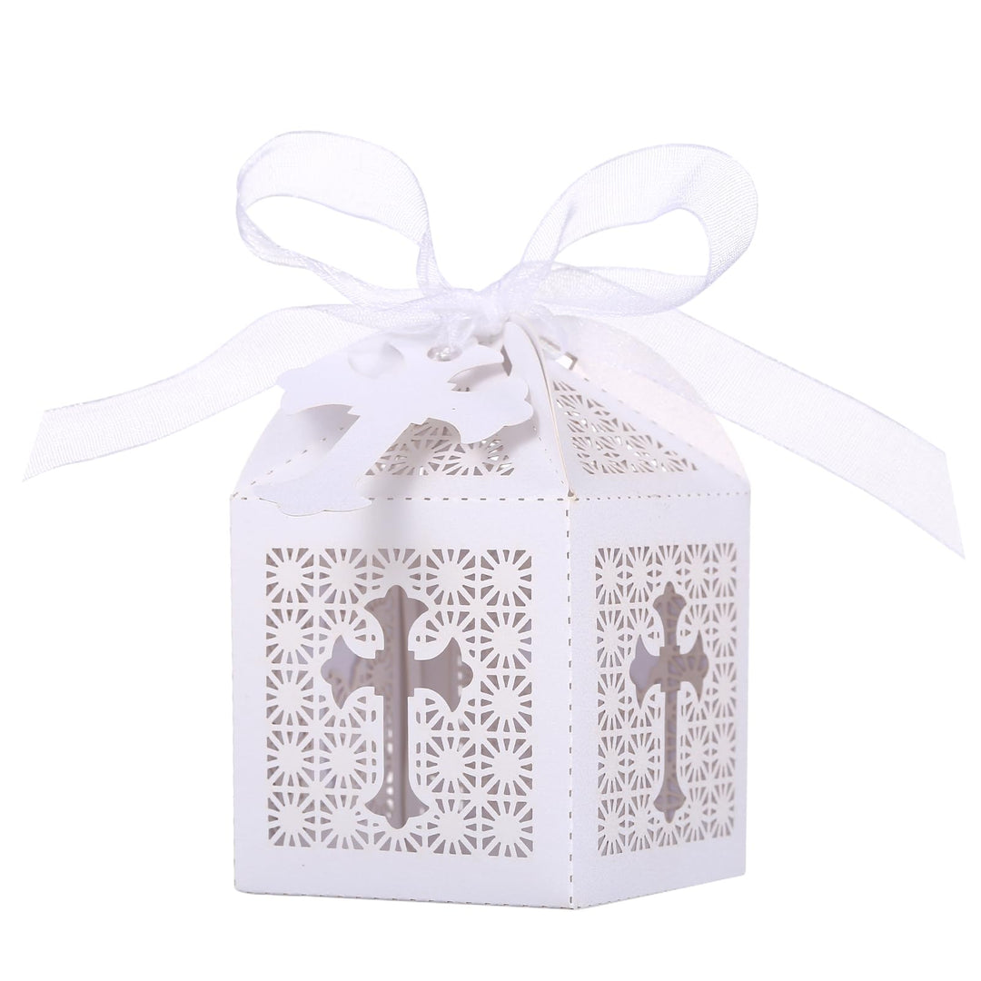 LEMESO Laser Cut Favor Boxes, 2x2x2in Small Gift Boxes 