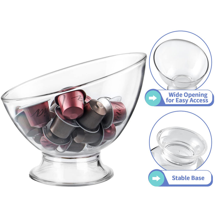 Coffee Pod Holder Bowl, Coffee Capsule Container, Coffee Pod Storage Organizer for Kitchen Counter