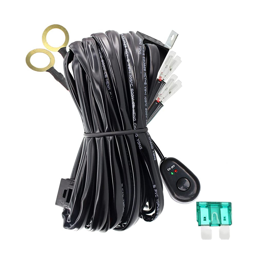 LED Work Lights Bar Wiring Harness Kit 12V 40A LED Ligh