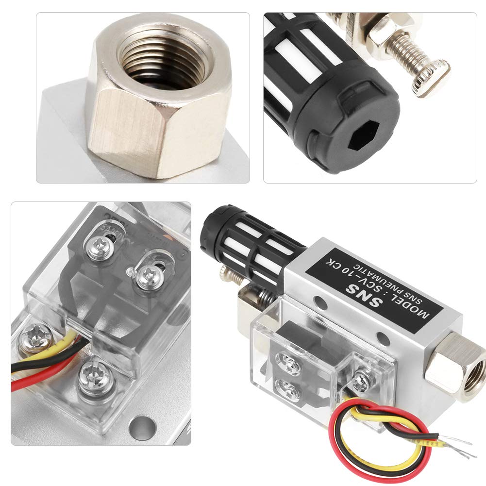 Vacuum Generator, SCV-10CK Pneumatic PR1/4 Female Thread Negative Pressure Generator Vacuum Ejector Generator