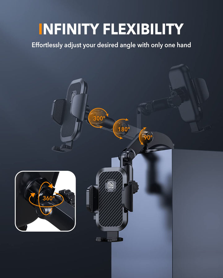 Phone Holder for Car,Dashboard Windshield Air Vent Universal 3 in1 Car Phone Holder Mount Compatible for iPhone 15 Pro 14 13 12 11 Max XS X XR 8, Samsung Galaxy S23 S22 S21 All Mobile Smartphone