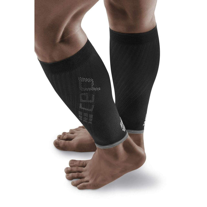 Men&#39;s Ultralight Compression Calf Sleeves Black/Light Grey Size 3