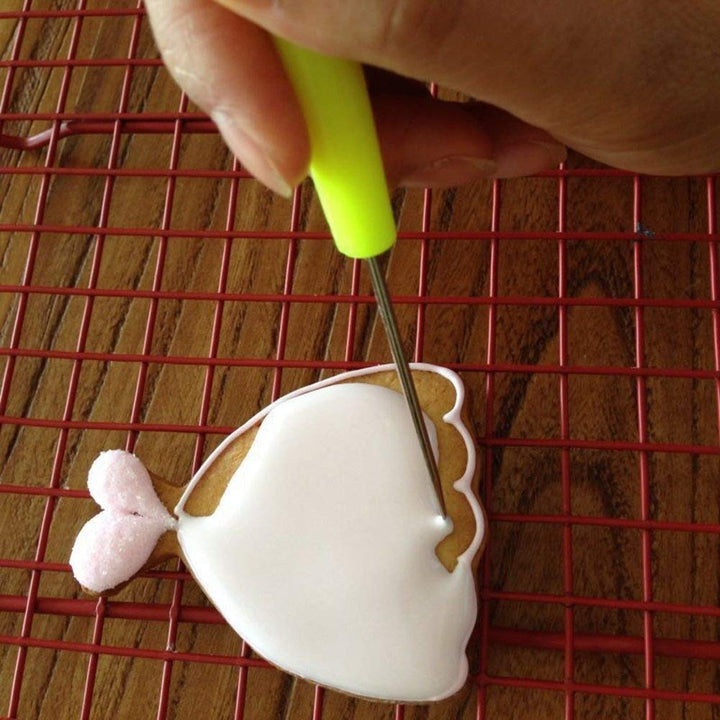 6 PCS Sugar Stir Needle Scriber Needle Modelling Tool Biscuit Cookie Icing Pin Cake Decorating Needle Tool Sugar Cookie Decorating Supplies Baking Scribe Tool Marking Patterns Icing Sugarcraft