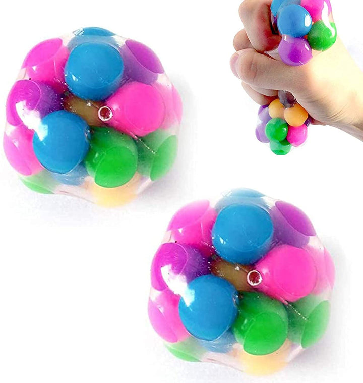 Rainbow Squishy Stress Balls Fidget Toy, Rainbow Relief Squeezing Stress Ball for Kids Adults, Tear-Resistant, Non-Toxic,Suit ADHD, OCD, Funny Stress Ball