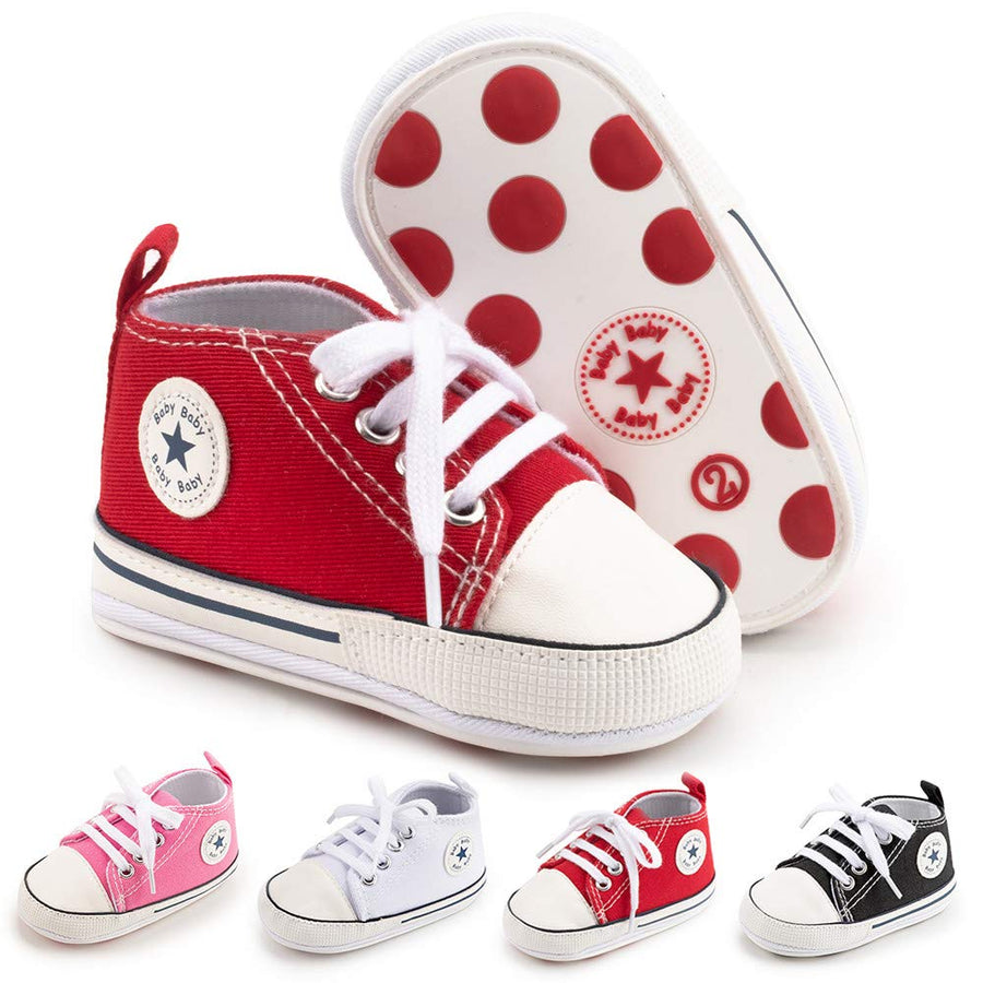 Save Beautiful Baby Girls Boys Canvas Sneakers Soft Sol