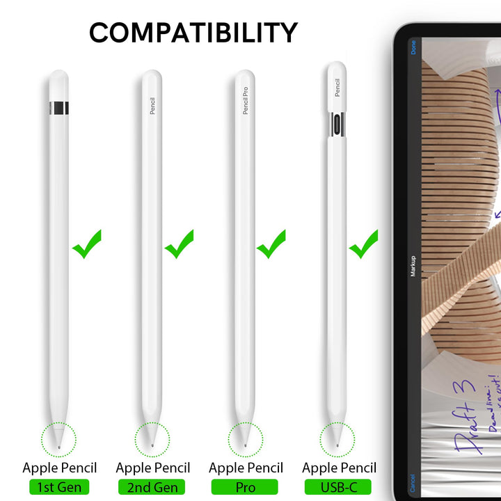 Pencil Tips for Apple Pencil 2nd 1st Gen, Apple Pencil Pro &amp; USB-C, Upgraded Metal Wear-Resistant Pen Like Tips, Fine Point Precise Control Tips for Apple Pencil