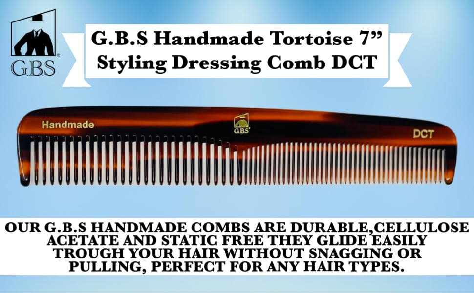 GBS Men&#39;s Handmade Anti-Static Tortoise Dressing Hair Comb - 7