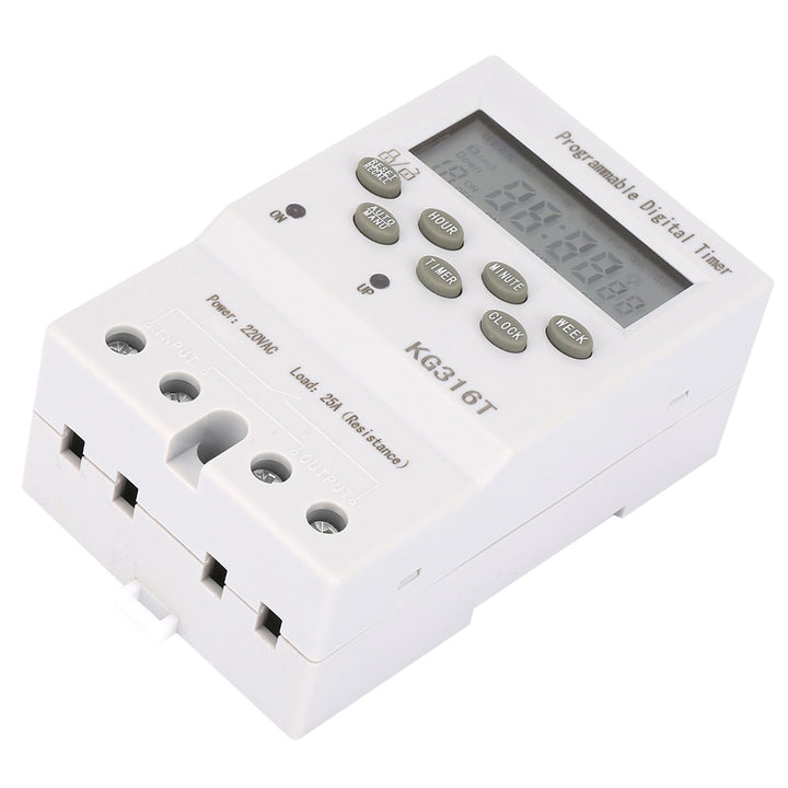 Microcomputer Time Control Switch KG316T 220V Programmable Automatic Digital Timer Switch Timing Control Range 1Min - 168H
