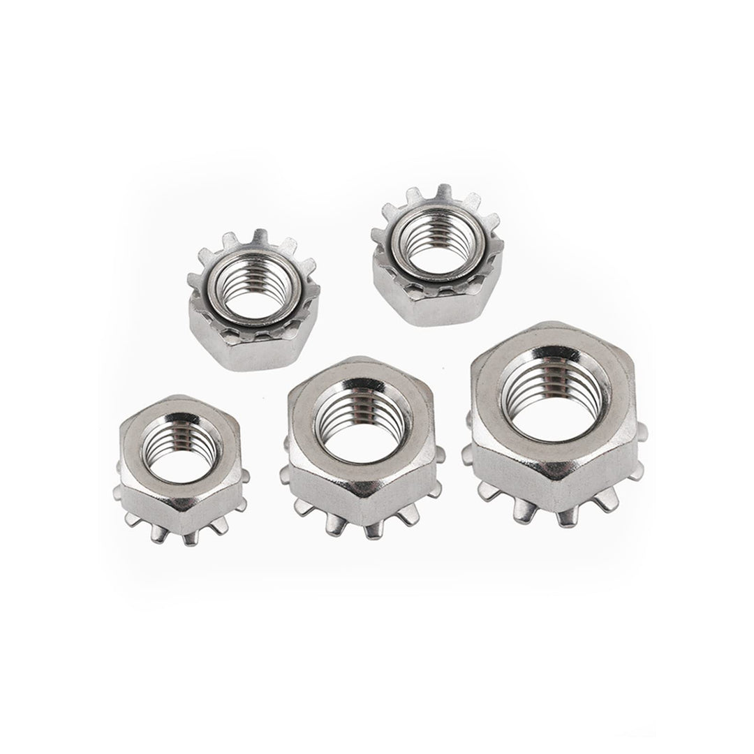 #4-40 Keps Nuts with External Tooth Washer, K-Lock Keps Nuts 304 Stainless Steel Kep Lock Nut, 50Pcs-Pack