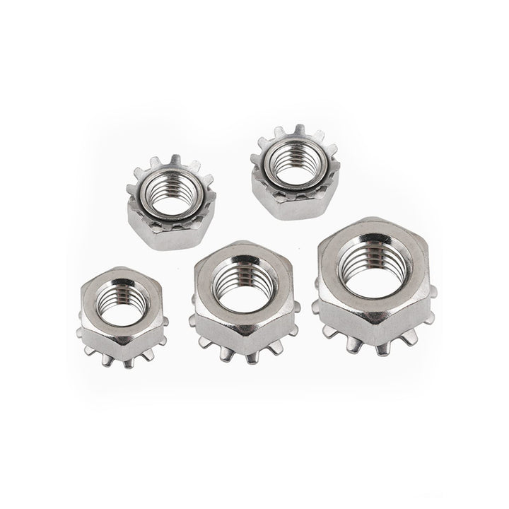 #4-40 Keps Nuts with External Tooth Washer, K-Lock Keps Nuts 304 Stainless Steel Kep Lock Nut, 50Pcs-Pack