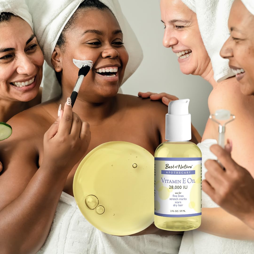 Vitamin E Oil 28,000 IU - Unscented Moisturizer for Hair, Skin, Face &amp; Hands - Damage Repair Formula