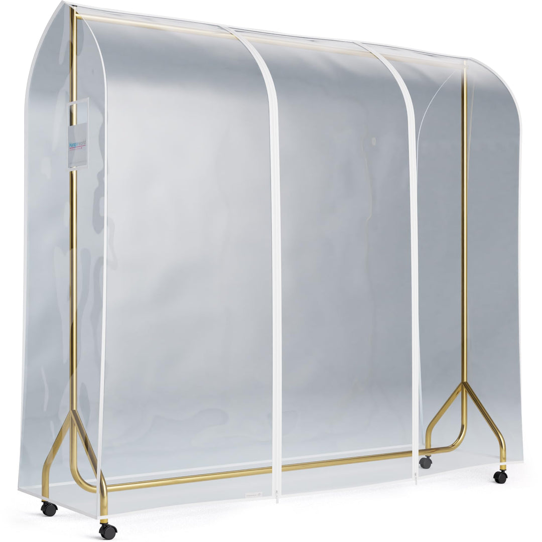 6ft Clothes Garment Rack Cover for Open Closet Clear Showerproof Cover ONLY (72x24)
