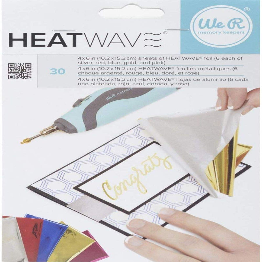 30 Piece We R Memory Keepers Heatwave Pen Foil, 4 X 6-inch, Multicolor, Multi, Count